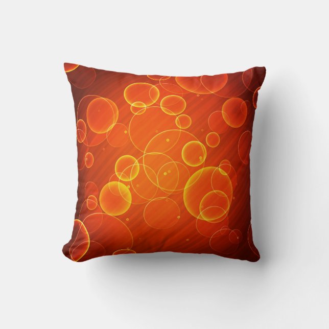 Orange Bubbles Cushion (Front)