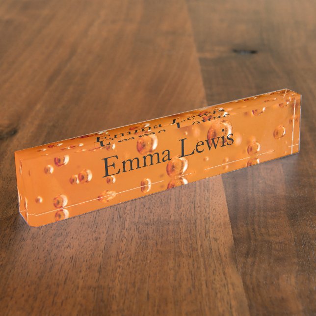 Orange bubbles nameplate (Side)