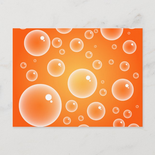 Orange Bubbles Postcard (Front)