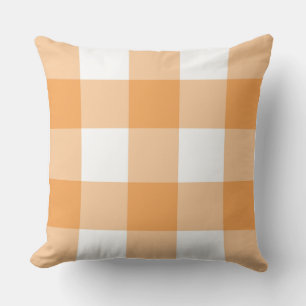 Orange Buffalo Check Cushion