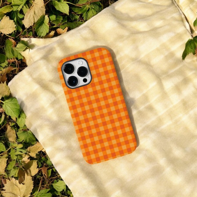 Orange Buffalo Plaid Phone Case for Fun Gift (Creator Uploaded)