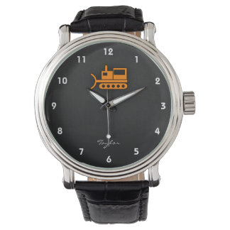 Orange Bulldozer Watch