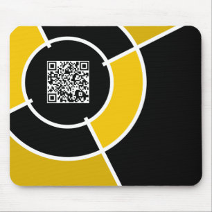 orange bullseye QR code Mouse Pad