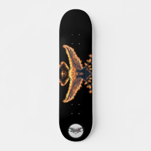 Orange burning phoenix Ghostly Panda Patrol Skateboard