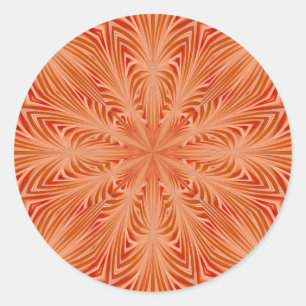 Orange Burst Classic Round Sticker