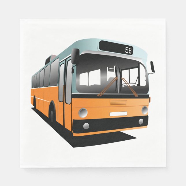 Orange Bus Napkin (Front)
