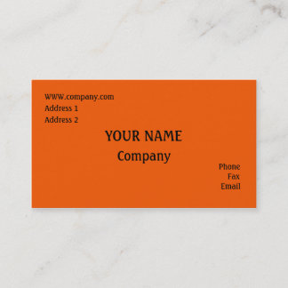Orange Business Card