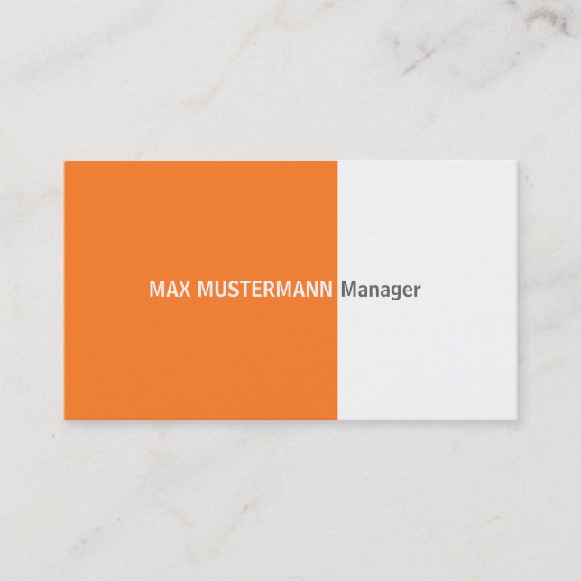 Orange Business Card (Front)
