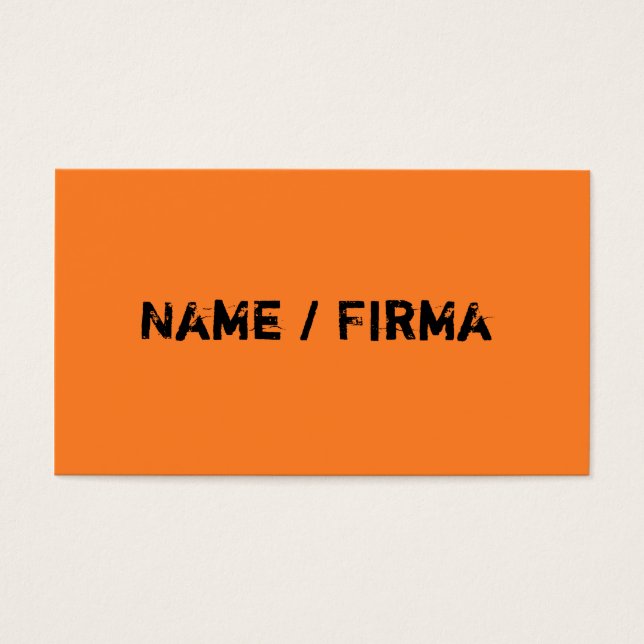 Orange Business Cards (Front)