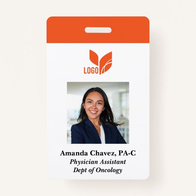 Orange Business Employee Photo ID Badge (Front)