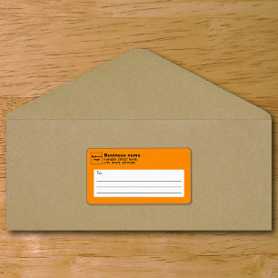Orange Business Shipping Label