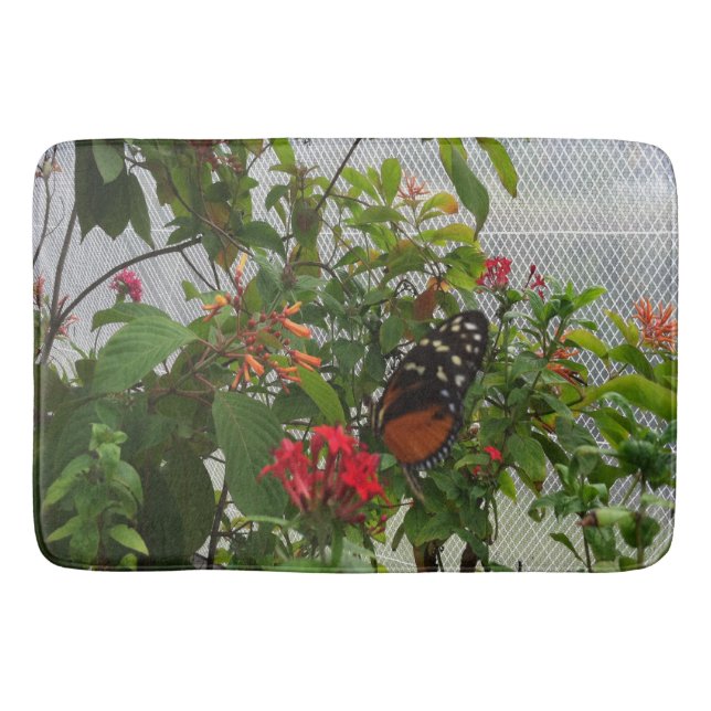 ORANGE BUTTERFLY BATH MAT (Front)