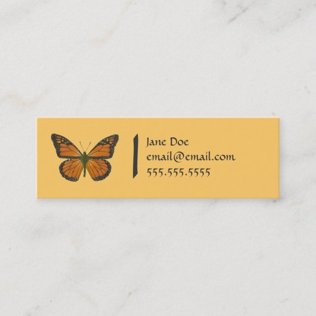 Orange Butterfly Calling Card (Front)
