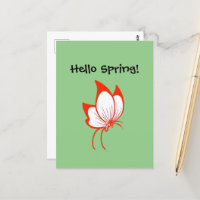 Orange Butterfly Cartoon, Cute Garden Nature Art