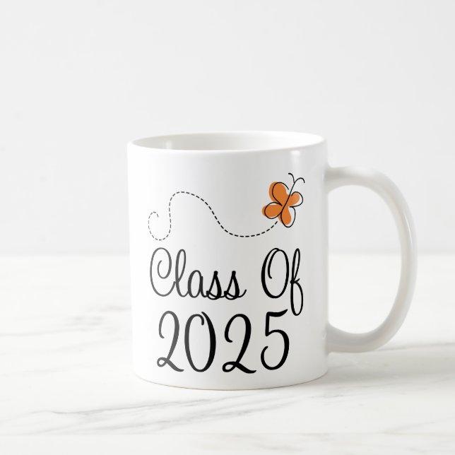 Orange Butterfly Class of 2025 Coffee Mug (Right)