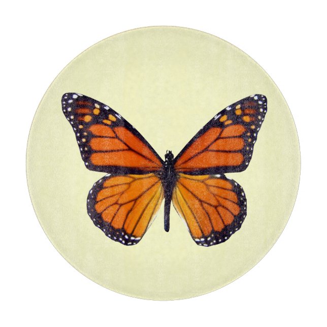 Orange Butterfly Cutting Board (Front)