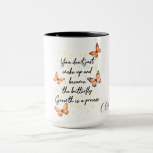 Orange Butterfly Design Mug
