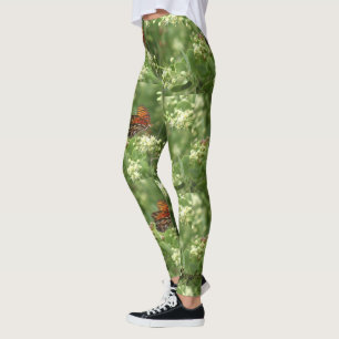 Orange Butterfly Leggings with Personalised Name