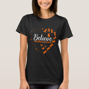 Orange Butterfly Leukemia Awareness T-Shirt