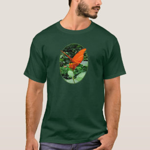 Orange Butterfly on Lantana Mens T-Shirt