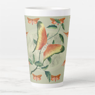 Orange Butterfly Vine Latte Mug