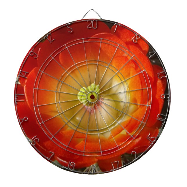 Orange-Cactus-flower Dartboard (Front)