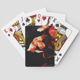 Orange Cactus Flower Playing Cards