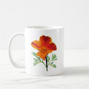 Orange California Poppy Coffee Mug