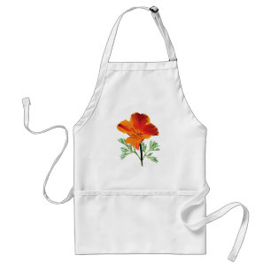 Orange California Poppy Standard Apron