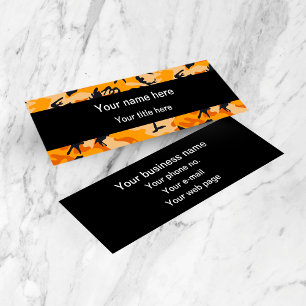 Orange Camo, Camouflage, Military, Army Mini Business Card