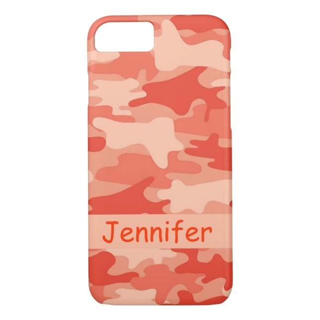 Orange Camo Camouflage Name Personalised Case-Mate iPhone Case (Back)