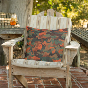 orange camo cushion