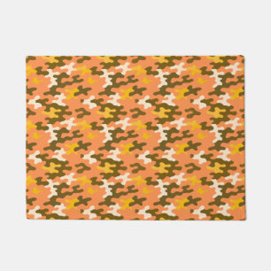 Orange Camo Doormat