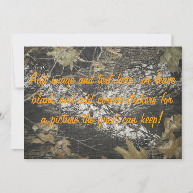 Orange Camo Invitation (Front)