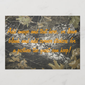 Orange Camo Invitation