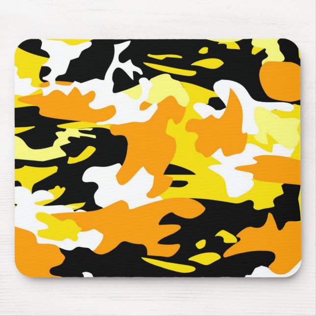 Orange Camo Mousepad (Front)