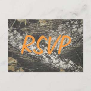 Orange Camo RSVP Card