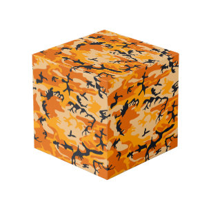 Orange Camouflage, Military, Army Cube