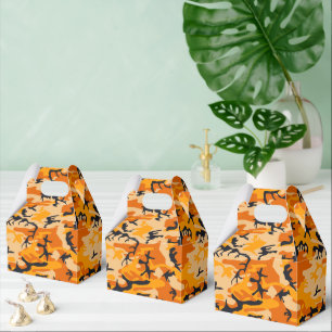 Orange Camouflage, Military, Army Favour Box