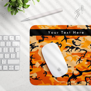 Orange Camouflage, Military, Army Mouse Pad