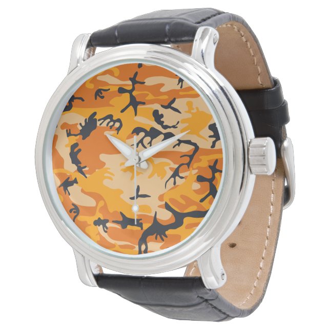 Orange Camouflage, Military, Army Watch (Angled)