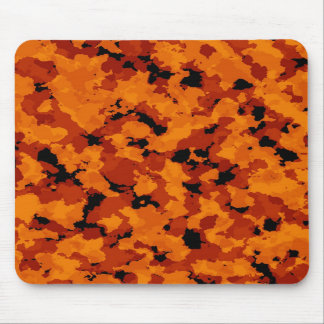Orange Camouflage Mouse Pad