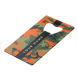 Orange Camouflage Pattern, Your name, Personalise