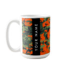 Orange Camouflage Pattern, Your name, Personalise