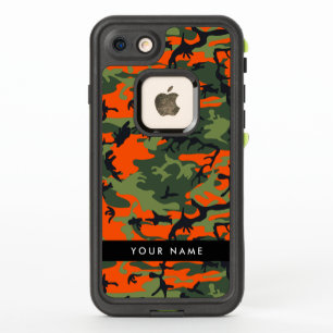 Orange Camouflage Pattern, Your name, Personalise
