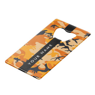 Orange Camouflage Your name Personalise