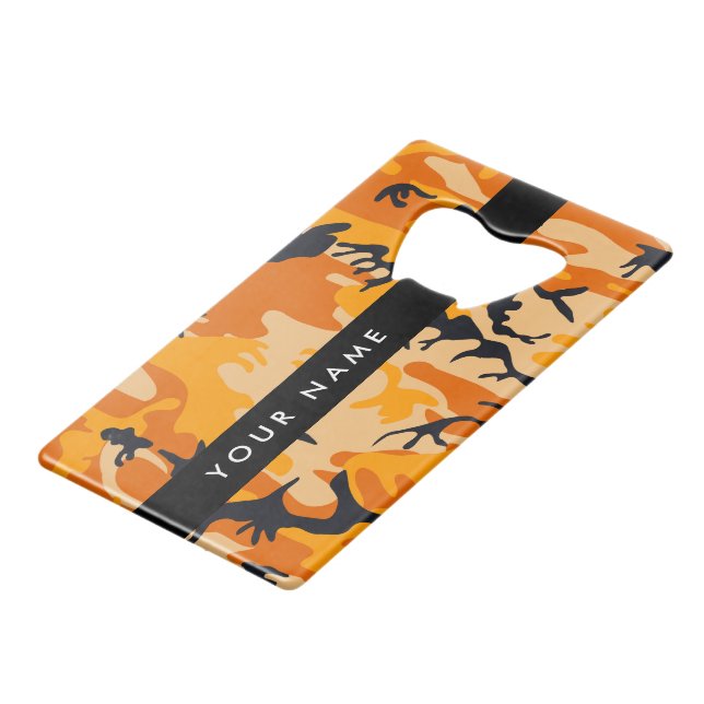 Orange Camouflage Your name Personalise (Front Angled)