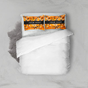 Orange Camouflage Your name Personalise Pillowcase