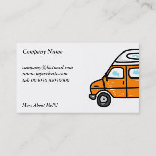 Orange Campervan Business Card