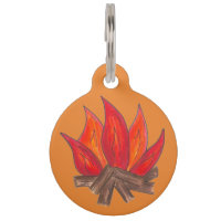 Orange Campfire Camp Fire Flames Logs Camping